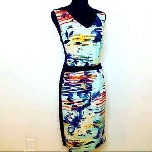 Worthington Dress Sleeveless Floral Stretch 10